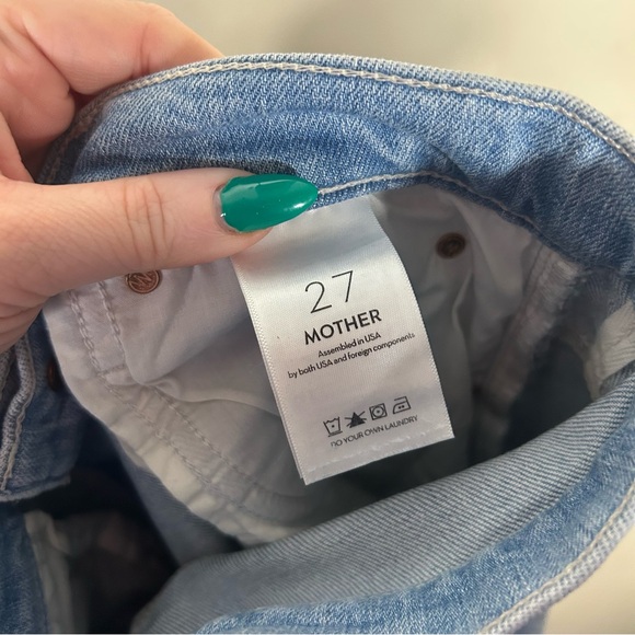 Mother High Waisted Tunnel Vision Sneak in Sippin’ Sweet Tea Jeans Size 27 - Picture 12 of 13